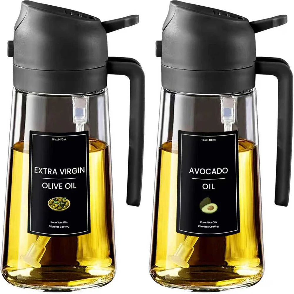 Premium olive oil sprayer glass spray bottle for healthy cooking, grilling, baking, air fryer, and kitchen oil dispenser by VelmoraMart