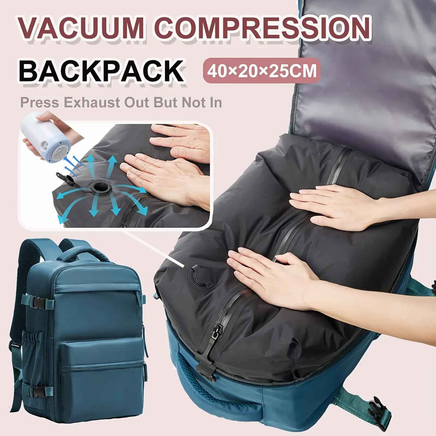 Vaccum Backpack for Travellers and Tourist