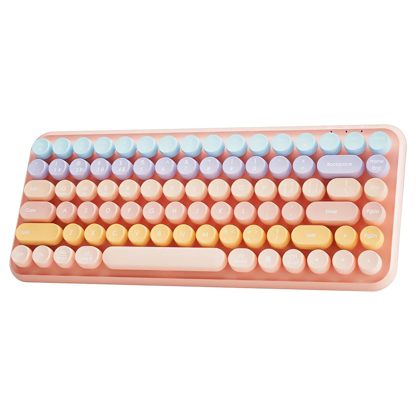 Close up of typewriter style keyboard keys with vintage design