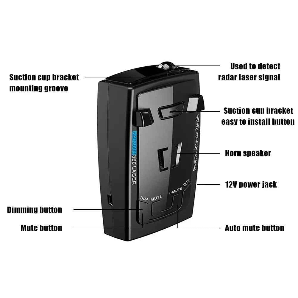 Buy Best Car Radar Detector 360 Angle