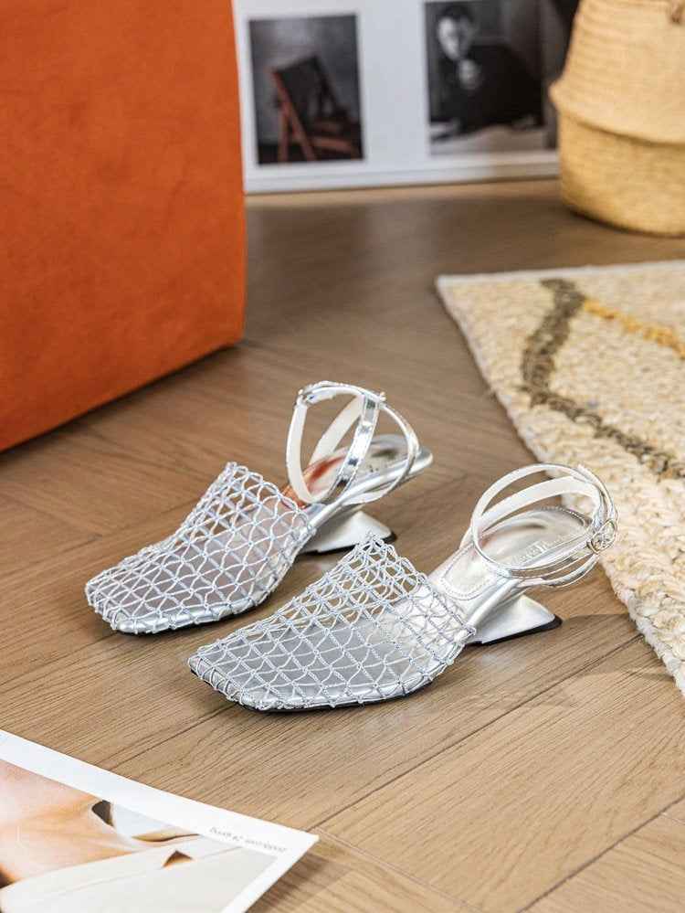 Exquisite Mesh Heels – Chic & Breathable Women’s Designer Footwear