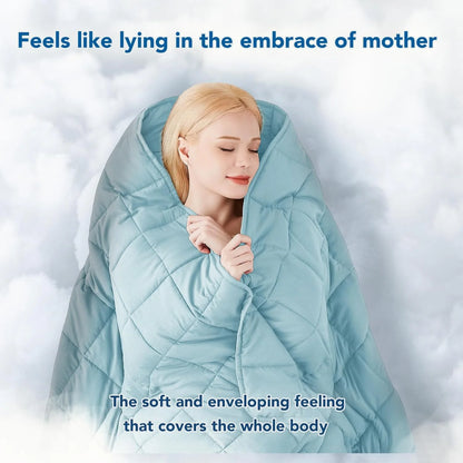 VelmoraMart cooling comforter draped over a bed, showcasing breathable, temperature-regulating fabric for hot sleepers.