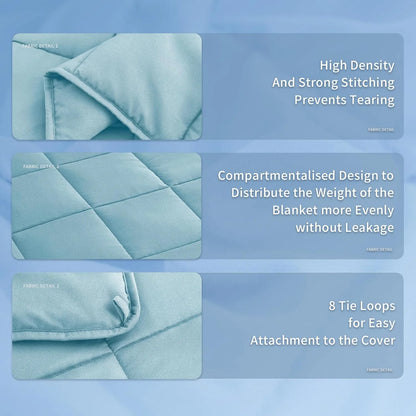 VelmoraMart cooling comforter draped over a bed, showcasing breathable, temperature-regulating fabric for hot sleepers.