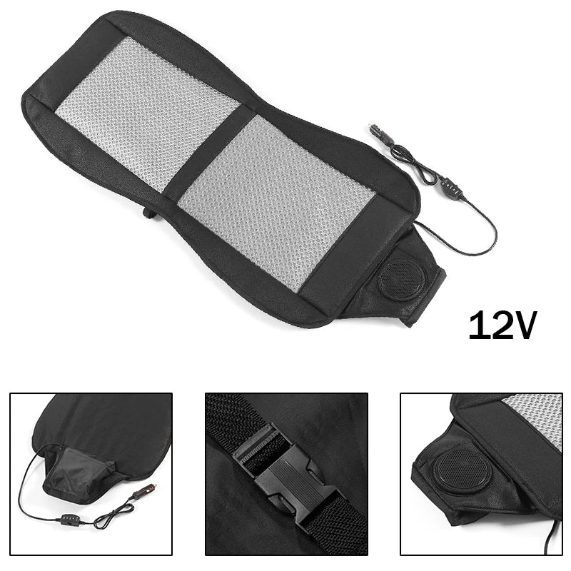 VelmoraMart Car Seat Cooling Pad installed on a driver's seat