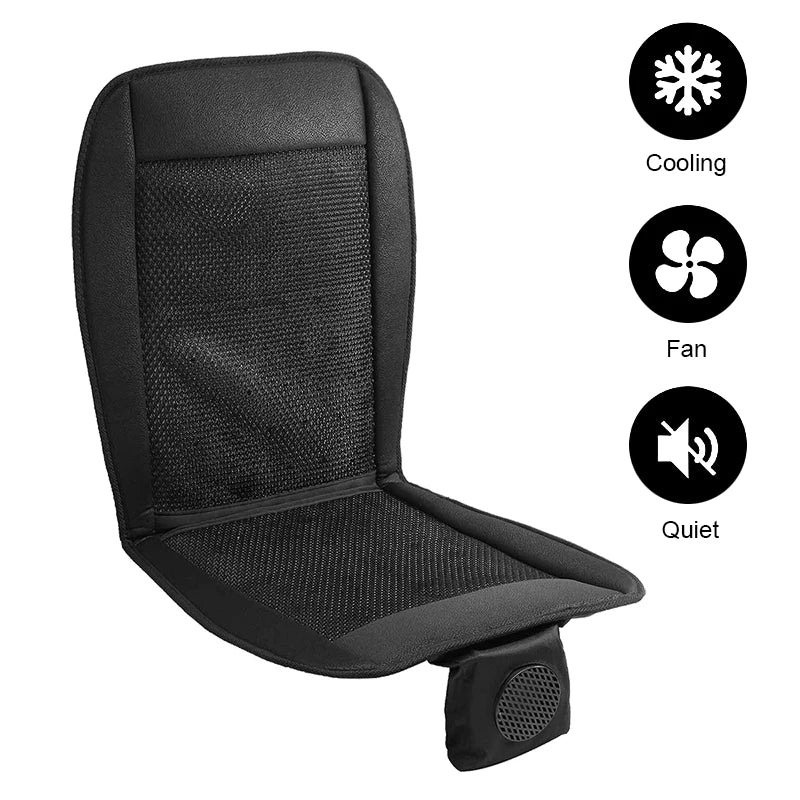 VelmoraMart Car Seat Cooling Pad installed on a driver's seat
