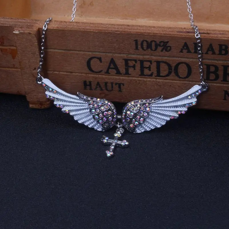 Angel Wing Necklace - Sterling Silver Angel Wings Necklace