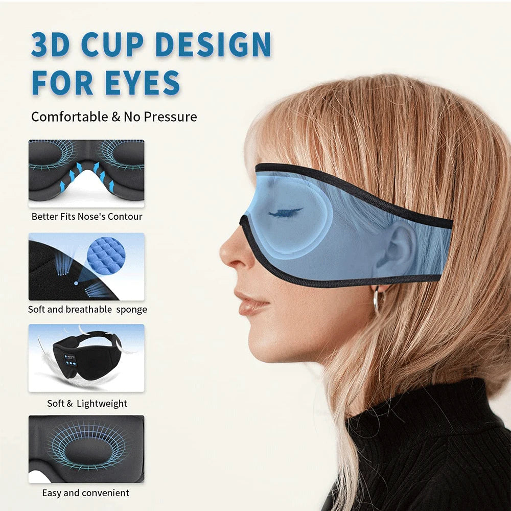 Best sleep mask with 3D contoured design, adjustable strap, soft cotton fabric, and complete light blocking for comfortable deep sleep by VelmoraMart.