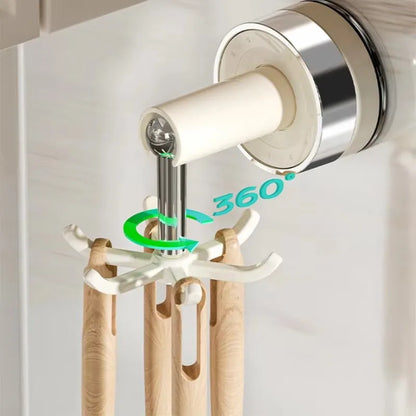 Heavy-duty clear VelmoraMart Suction Cup hooks mounted securely on a glass shower door.