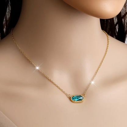 Elegant gemstone necklace by VelmoraMart featuring a colorful multi gemstone pendant necklace with gold finish. Perfect gemstone necklaces for women, everyday wear, gifting, and timeless jewelry style.