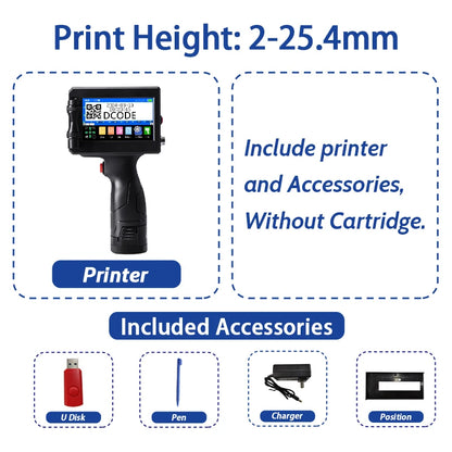 Handheld printer labels device printing professional shipping stickers.