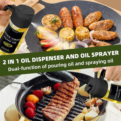 Premium olive oil sprayer glass spray bottle for healthy cooking, grilling, baking, air fryer, and kitchen oil dispenser by VelmoraMart
