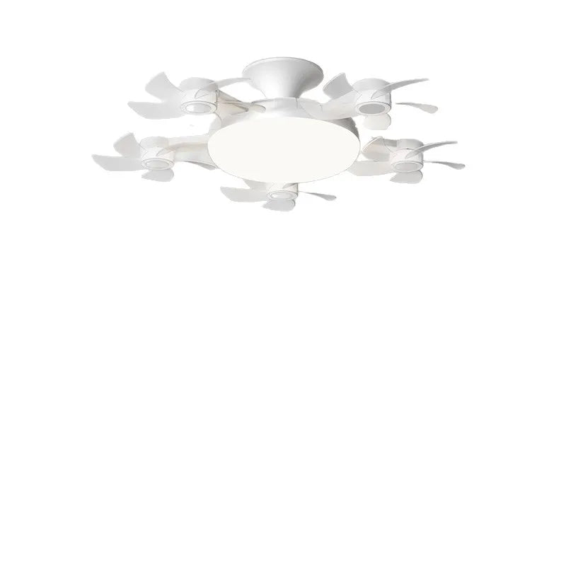 Modern outdoor ceiling fan with light and remote control installed in a stylish patio, energy-efficient LED ceiling fan for home décor by VelmoraMart.