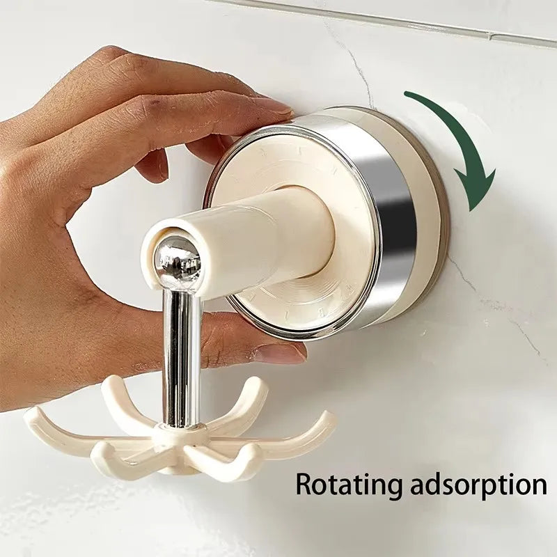 Heavy-duty clear VelmoraMart Suction Cup hooks mounted securely on a glass shower door.