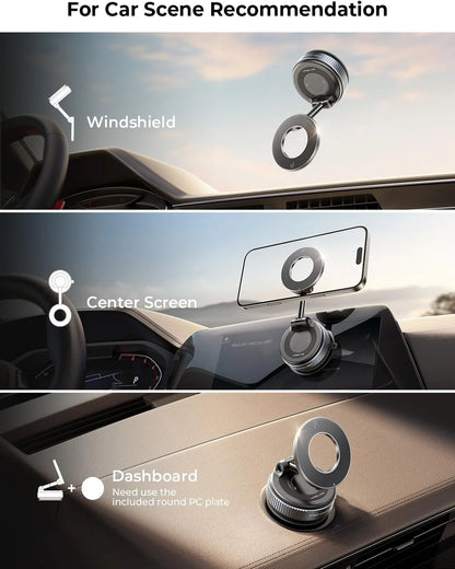 Magnet car phone holder with adjustable magnetic mount for secure hands-free smartphone viewing in a vehicle