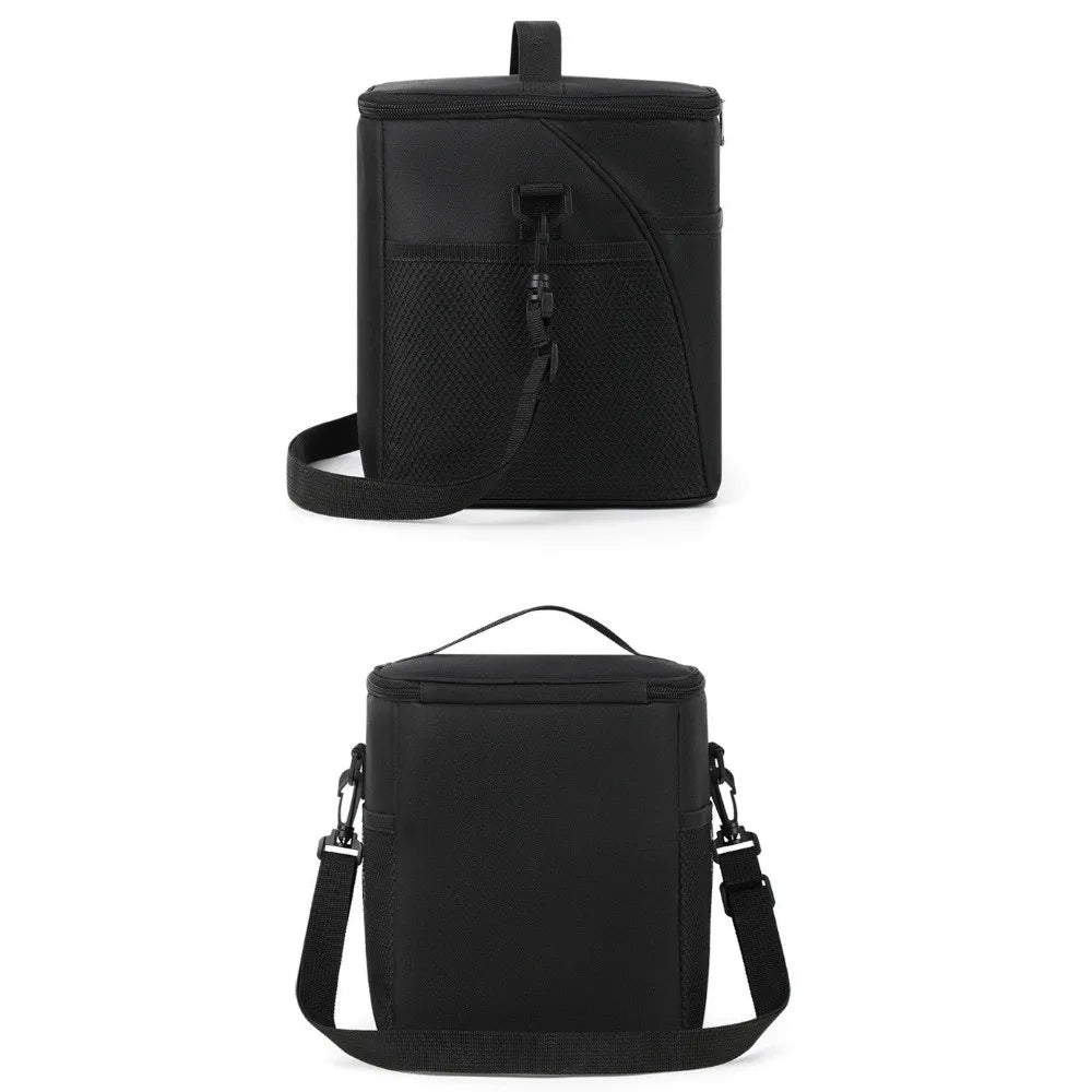 Lunch bag insulated with leakproof thermal lining, spacious interior, durable fabric, and stylish design for work, school, travel, and everyday meals.