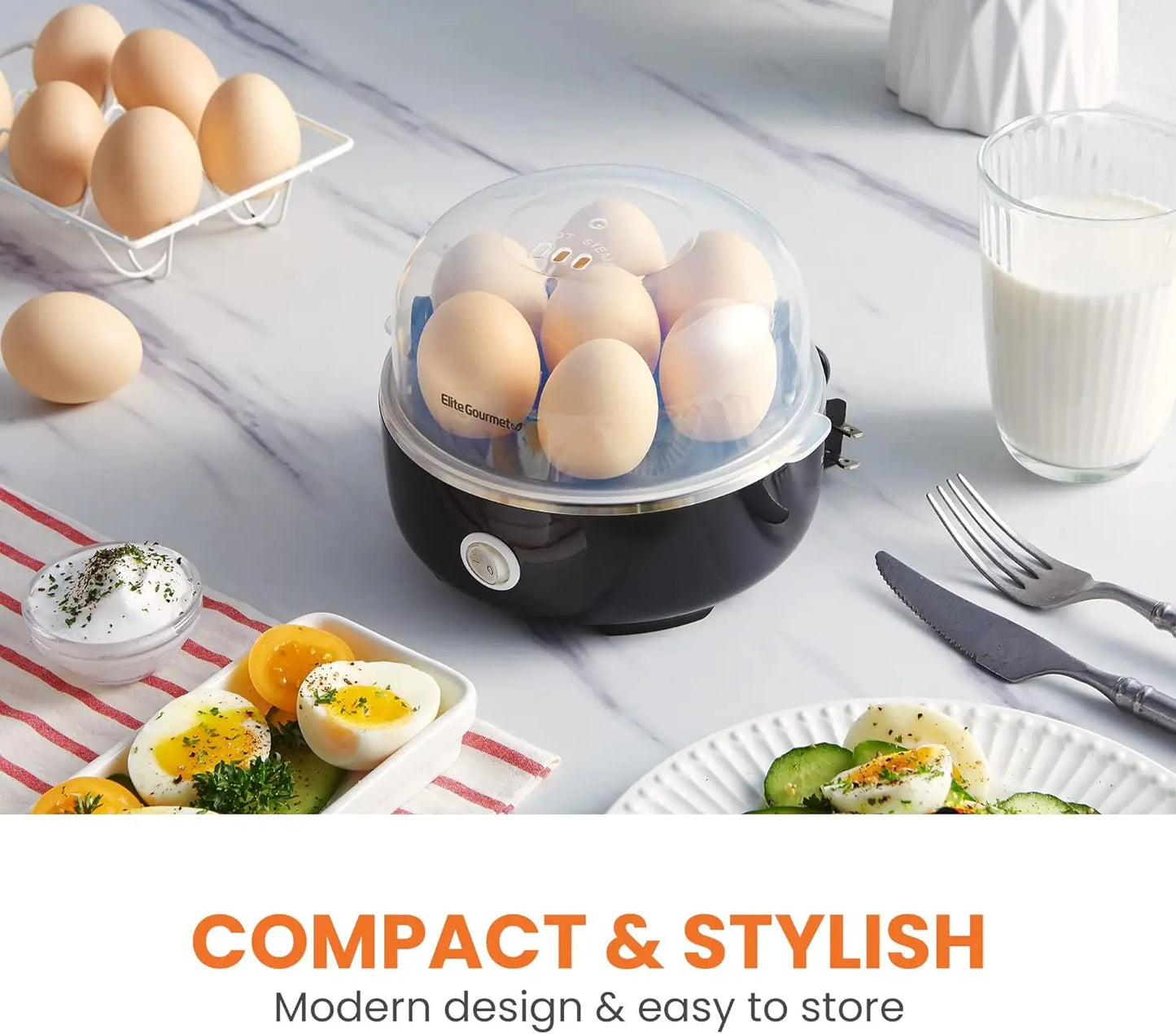 Microwave egg cooker for making hard-boiled, soft-boiled, and poached eggs quickly with a microwave-safe BPA-free egg cooker from VelmoraMart.