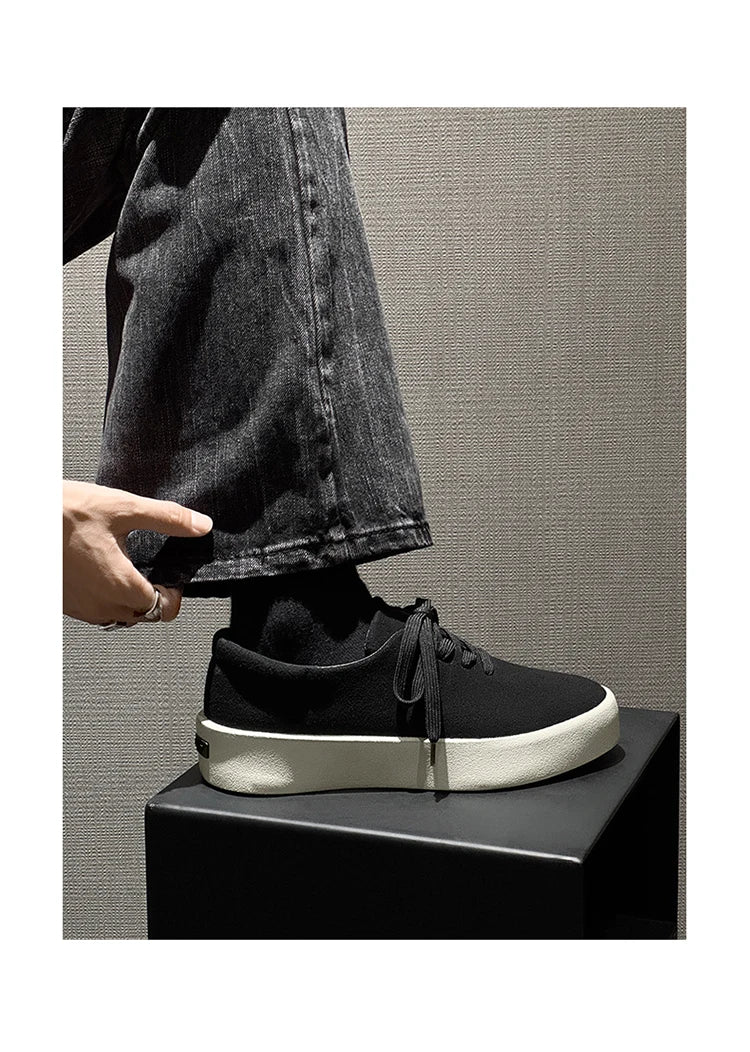 Canvas Shoes for Guys lightweight casual men's canvas shoes in black breathable everyday footwear by VelmoraMart