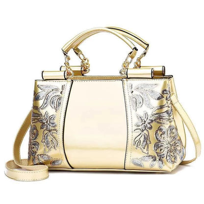 A woman holding a premium VelmoraMart leather bag for women, showcasing its elegant design and high-quality finish.