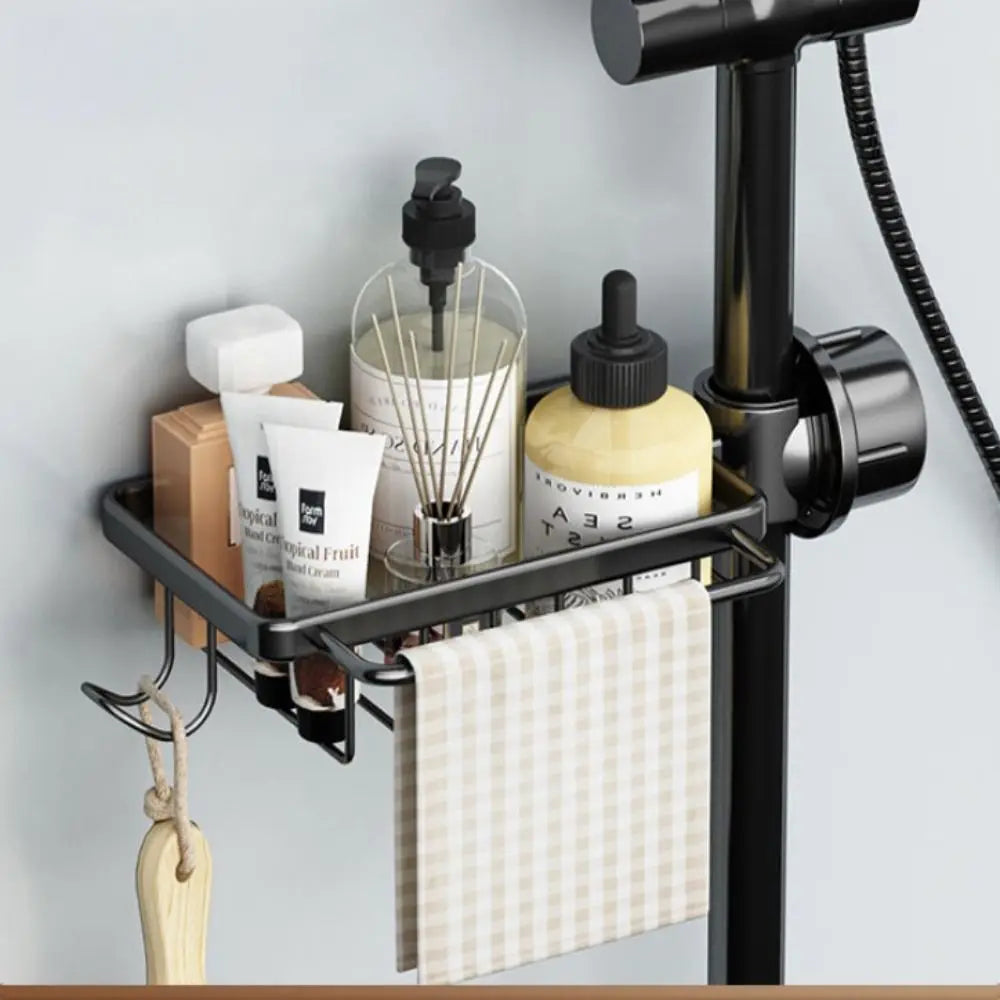 Kitchen sink organizer faucet storage rack by VelmoraMart for keeping soap, sponges, brushes and kitchen sink essentials neatly organized