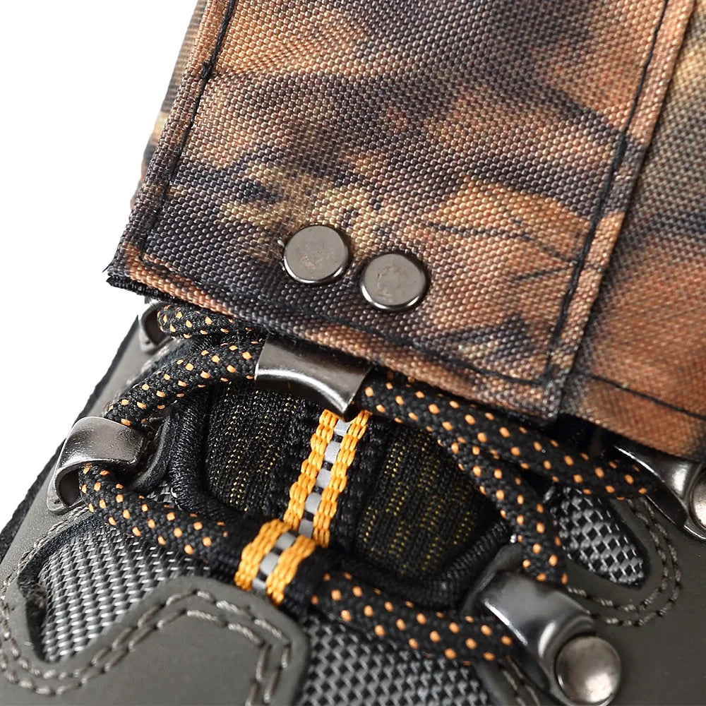Close up of waterproof snake resistant gaiters material