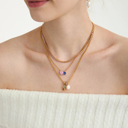 Birthstone necklace for mom by VelmoraMart featuring personalized family birthstones on an elegant pendant necklace. A meaningful custom birthstone necklace and perfect Mother's Day gift celebrating love, family, and cherished memories.