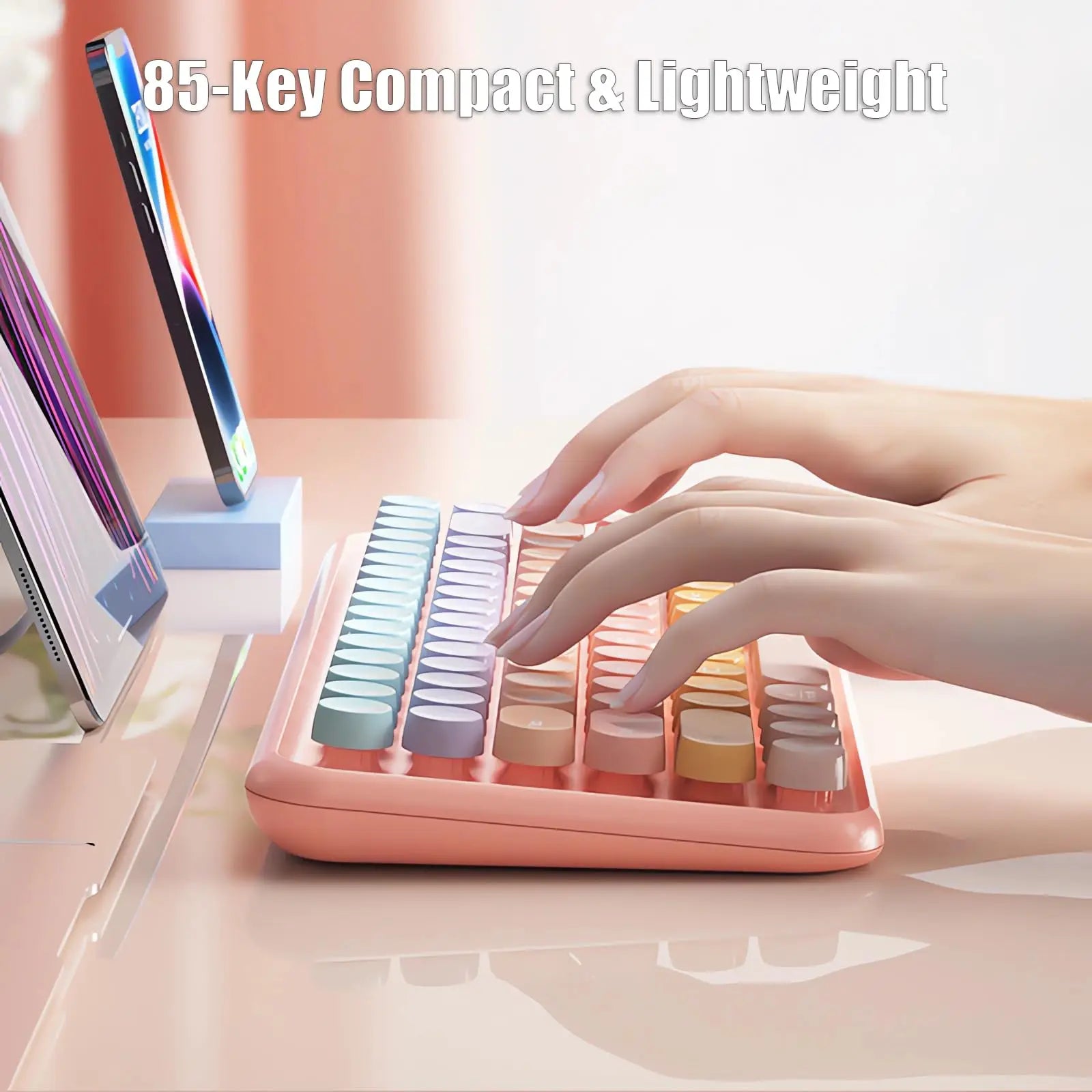 Close up of typewriter style keyboard keys with vintage design
