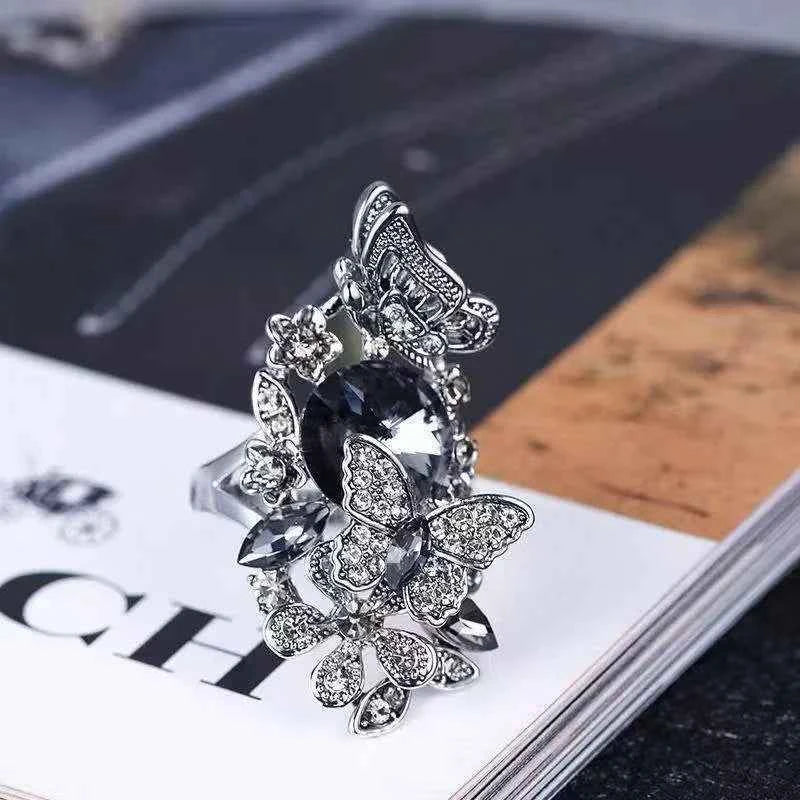 Crystal Rings - Sterling Silver Crystal Ring for Women