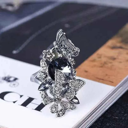 Crystal Rings - Sterling Silver Crystal Ring for Women