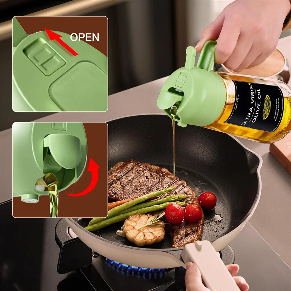 Premium olive oil sprayer glass spray bottle for healthy cooking, grilling, baking, air fryer, and kitchen oil dispenser by VelmoraMart