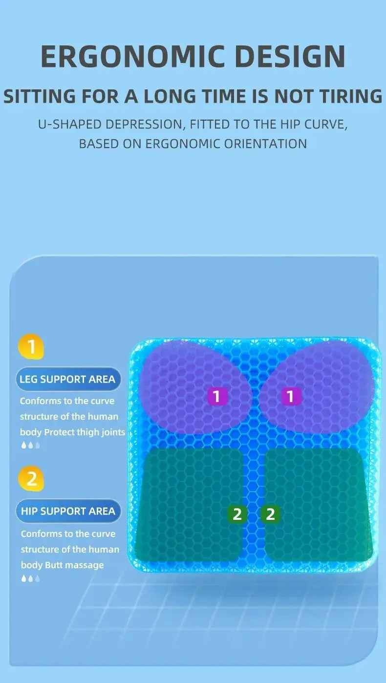 Gel Seat Cushions for Back Pressure Relief