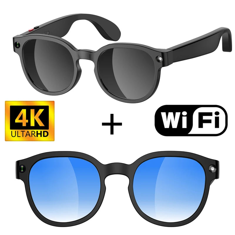 Hidden Camera Glasses with 4K HD recording – stylish spy camera glasses for hands-free video capture by VelmoraMart