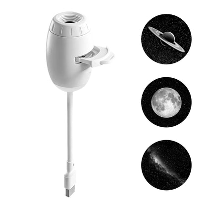 VelmoraMart Star Projector casting a beautiful galaxy nebula and stars onto a bedroom ceiling.