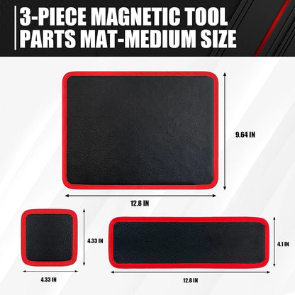 VelmoraMart magnetic tool holder mat securely holding metal hand tools on a workbench.