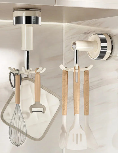 Heavy-duty clear VelmoraMart Suction Cup hooks mounted securely on a glass shower door.