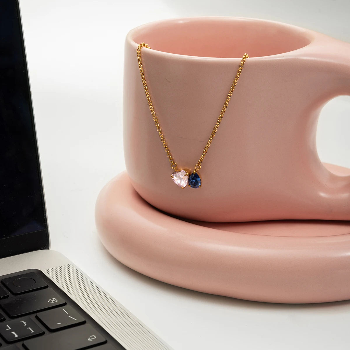Birthstone necklace for mom by VelmoraMart featuring personalized family birthstones on an elegant pendant necklace. A meaningful custom birthstone necklace and perfect Mother's Day gift celebrating love, family, and cherished memories.