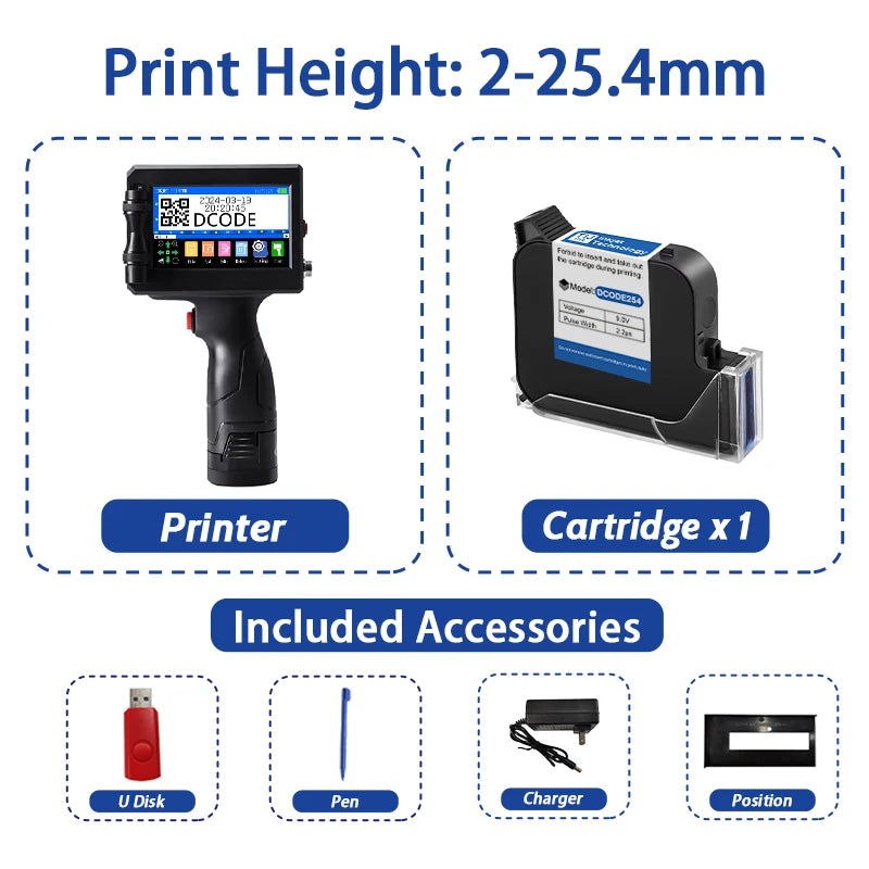 Handheld printer labels device printing professional shipping stickers.