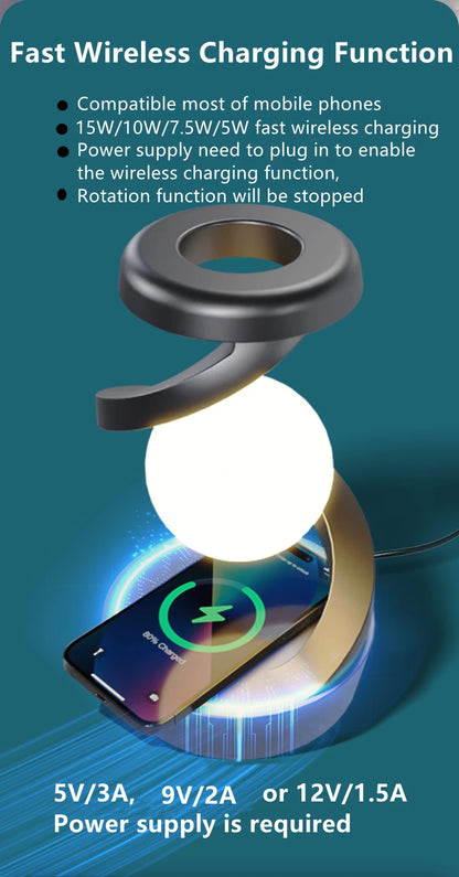 Modern Cordless LED Table Lamp from VelmoraMart sitting on a side table with a warm ambient glow.