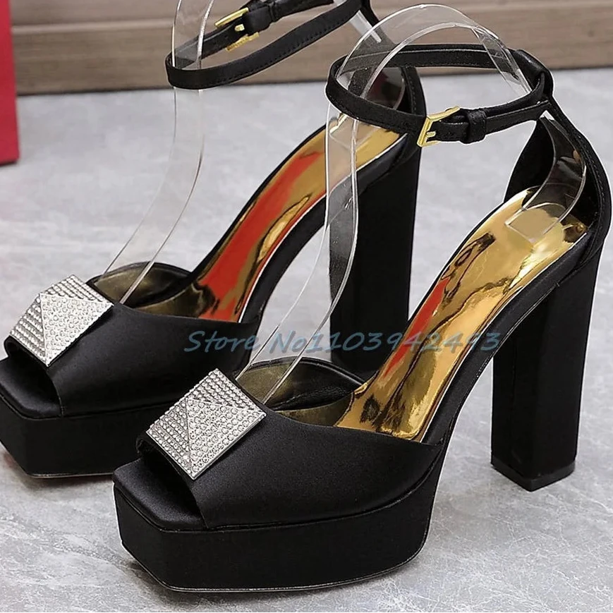 Rhinestone Sandals - Sparkling Flat & Heel Styles