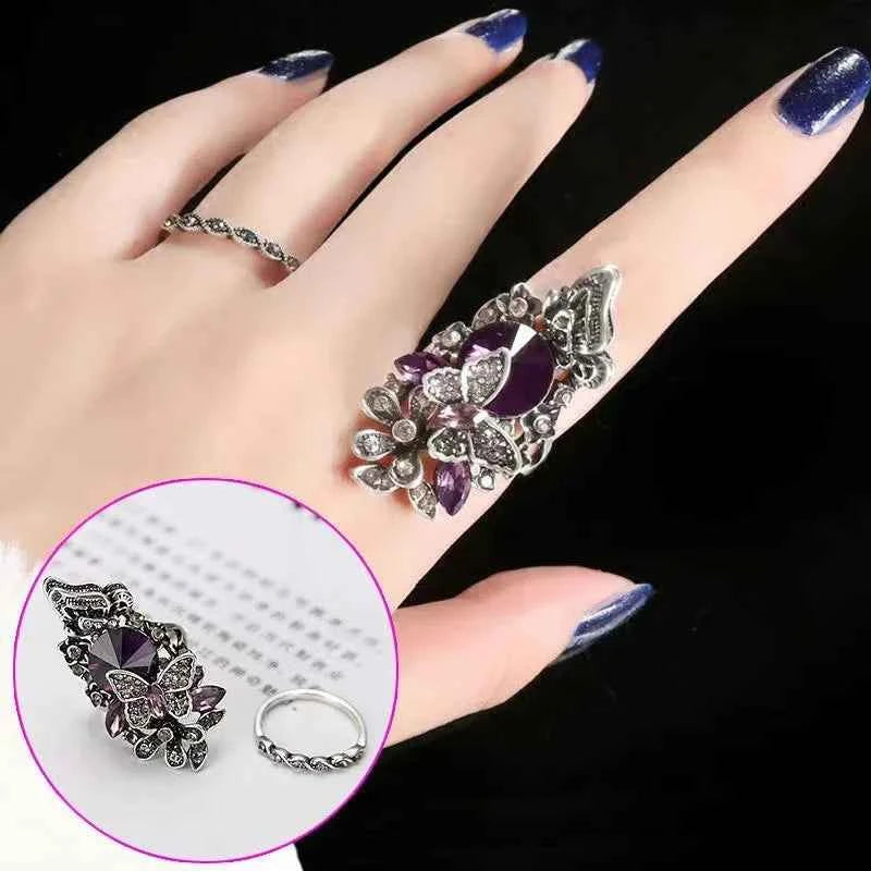 Crystal Rings - Sterling Silver Crystal Ring for Women