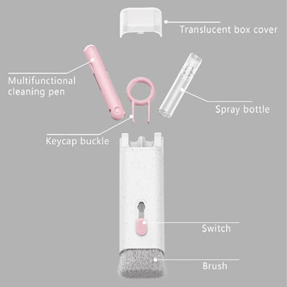 Keyboard Cleaning Kit with precision tools for cleaning laptop keyboards, computer keyboards, screens, and electronics by VelmoraMart.