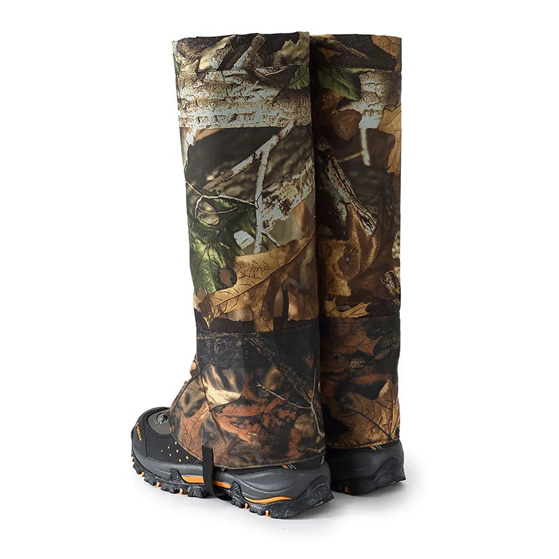 Close up of waterproof snake resistant gaiters material