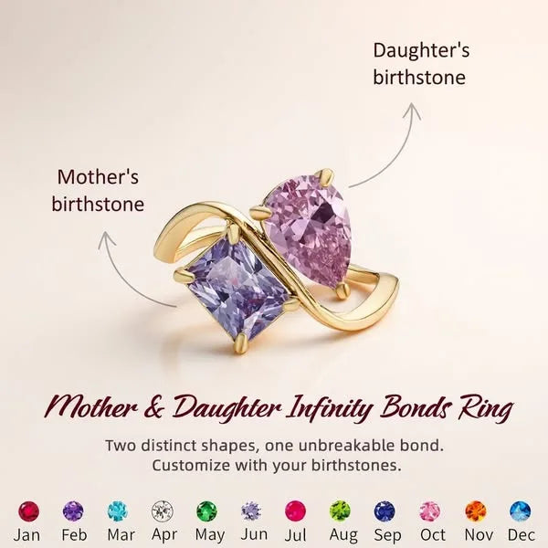 Elegant birthstone ring by VelmoraMart featuring sparkling personalized birthstones in a timeless stackable design. Perfect family birthstone ring, custom birthstone ring, and meaningful jewelry gift for women and moms.