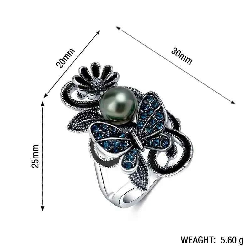 Crystal Rings - Sterling Silver Crystal Ring for Women
