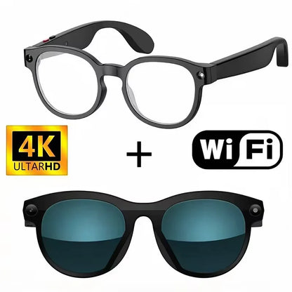 Hidden Camera Glasses with 4K HD recording – stylish spy camera glasses for hands-free video capture by VelmoraMart
