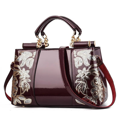 A woman holding a premium VelmoraMart leather bag for women, showcasing its elegant design and high-quality finish.