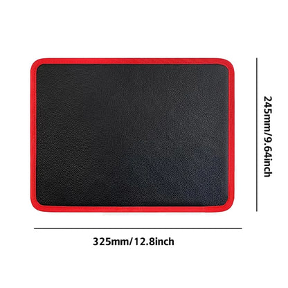 VelmoraMart magnetic tool holder mat securely holding metal hand tools on a workbench.