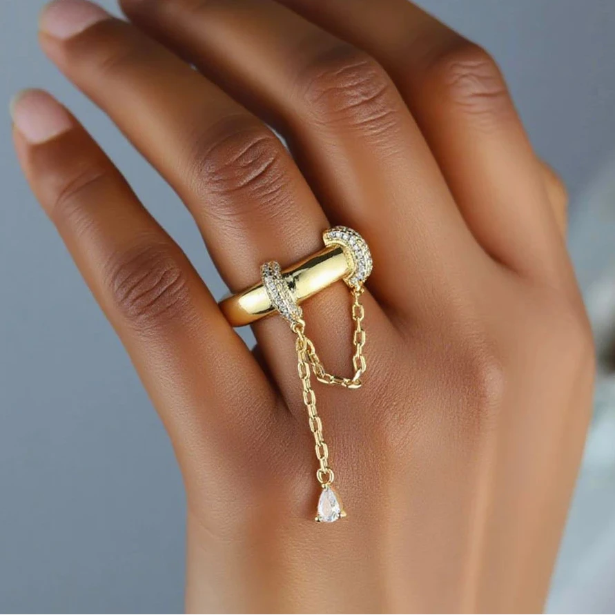 Chain Ring - Ring on a Chain Necklace