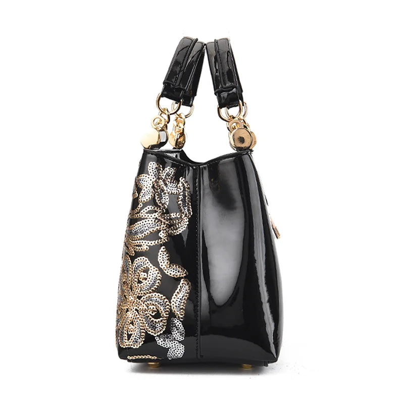 A woman holding a premium VelmoraMart leather bag for women, showcasing its elegant design and high-quality finish.