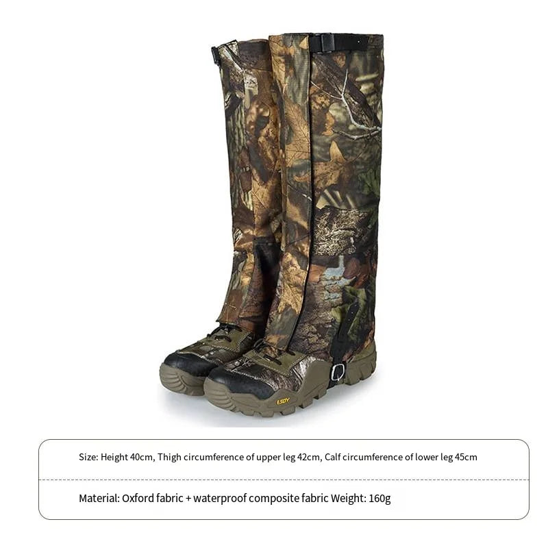 Close up of waterproof snake resistant gaiters material