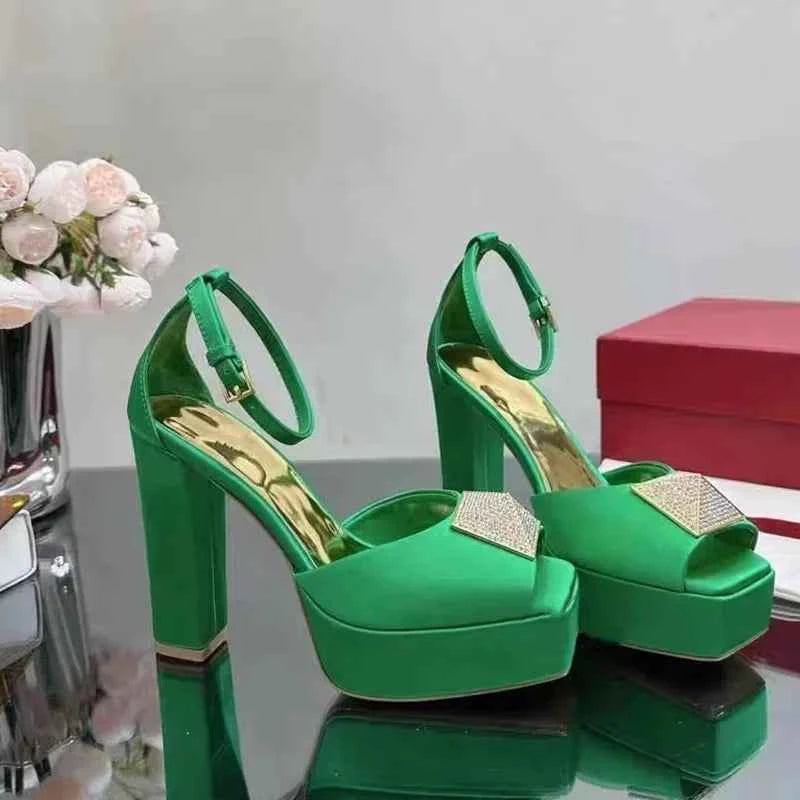 Rhinestone Sandals - Sparkling Flat & Heel Styles